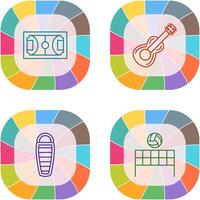 Football and Guitar Icon vector