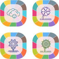 Cloudy and Clover Icon vector