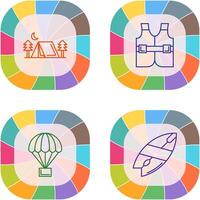 Tent and Life Icon vector