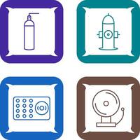 hydrant and oxygen tank Icon vector