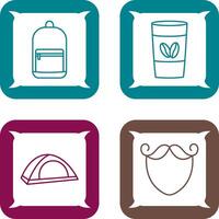 Backpack and Coffee Icon vector