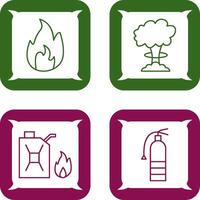 flame and bomb blast Icon vector