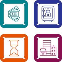 Money and Safe Box Icon vector