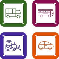 camión y autobús icono vector