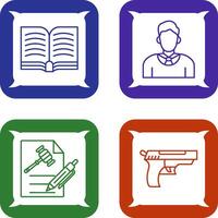 Book and Judge Icon vector