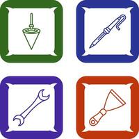 Plumb Bob and Soldering Icon vector