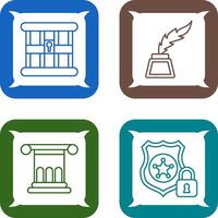 Jail and Inkwell Icon vector