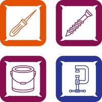 Awl and Screw Icon vector