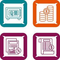 Safe Box and COINS Icon vector