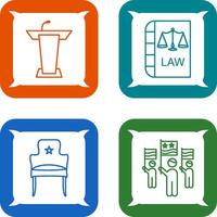 Podium and Law Icon vector