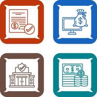 Paid and Online Loan Icon vector