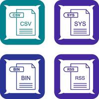 CSV and SYS Icon vector