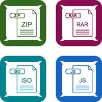 ZIP and RAR Icon vector
