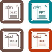XLSX and PPT Icon vector