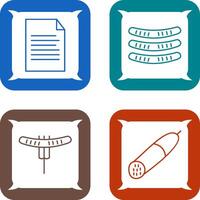Sheet and Sausages Icon vector