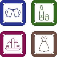 Beers Toasting and Beer Icon vector