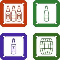 Beer Bottles and alcohol Icon vector