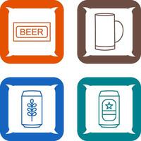 cerveza firmar y cerveza jarra icono vector