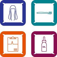 Toothbrush and Hair Icon vector