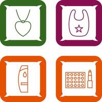 Locket and Bib Icon vector