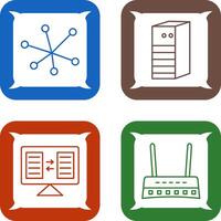 Internet and Server Network Icon vector