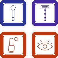 Brush and Razor Icon vector