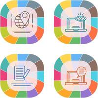 Map and Monitoring Icon vector