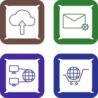 Upload to Cloud and Message Settings Icon vector