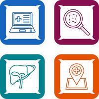 Laptop and Analytics Icon vector