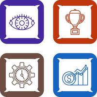 Vision and trophy Icon vector