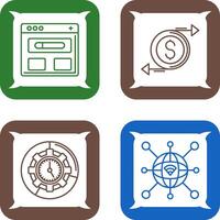 navegador y dinero icono vector