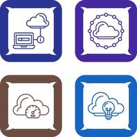 ordenador portátil y nube icono vector