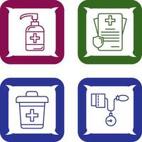 Sanitizer and Receipt Icon vector