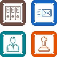 Document and Envelope Icon vector