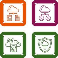 archivo y nube icono vector