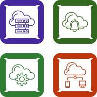 Alert and Server Icon vector