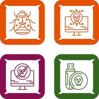 Bug and Virus Icon vector