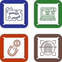 Worm and Online Fraud Icon vector