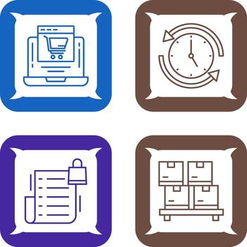 Add to Cart and Run time Icon vector