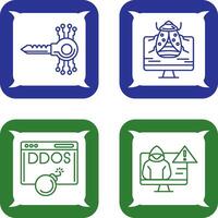 Key Code and Malware Icon vector