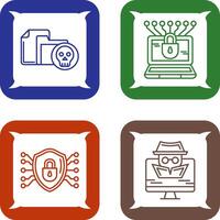 Infected File and Money Hacking Icon vector