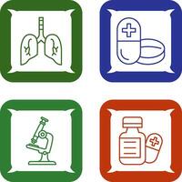 Lung and Medicine Icon vector