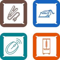 Hair iron and Laundry Icon vector