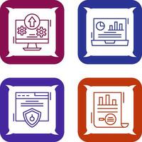 Upload and Dashboard Icon vector