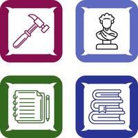 Hammer and Statue Icon vector