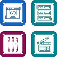 Web Coding ND Server Icon vector