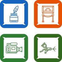 Inkwell and Exibit Icon vector