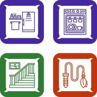 Shower and Dishwasher Icon vector