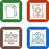 Copy and Power Icon vector