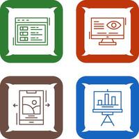 cambiar y visión icono vector